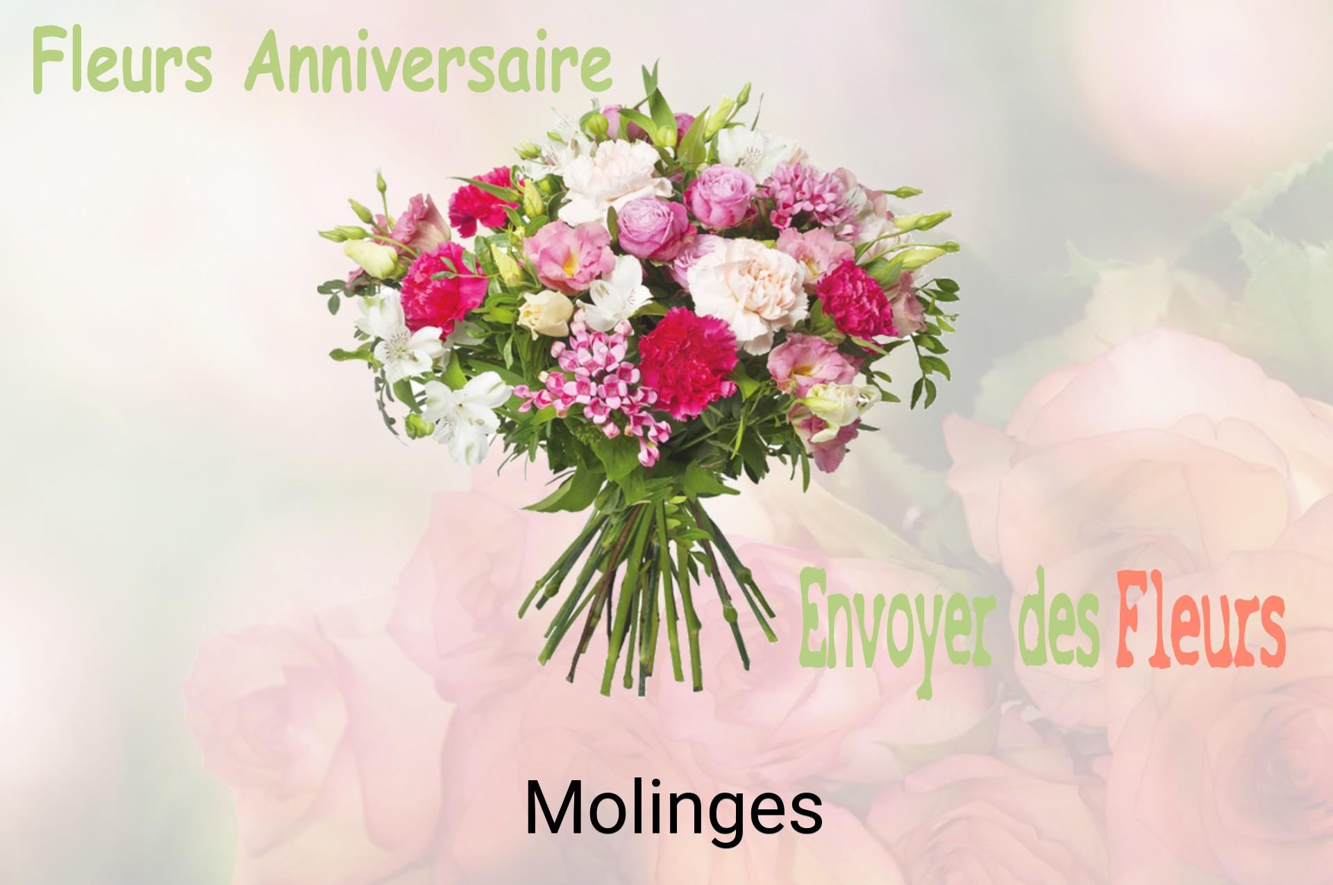 Bouquet de fleurs d’anniversaire livré à Molinges