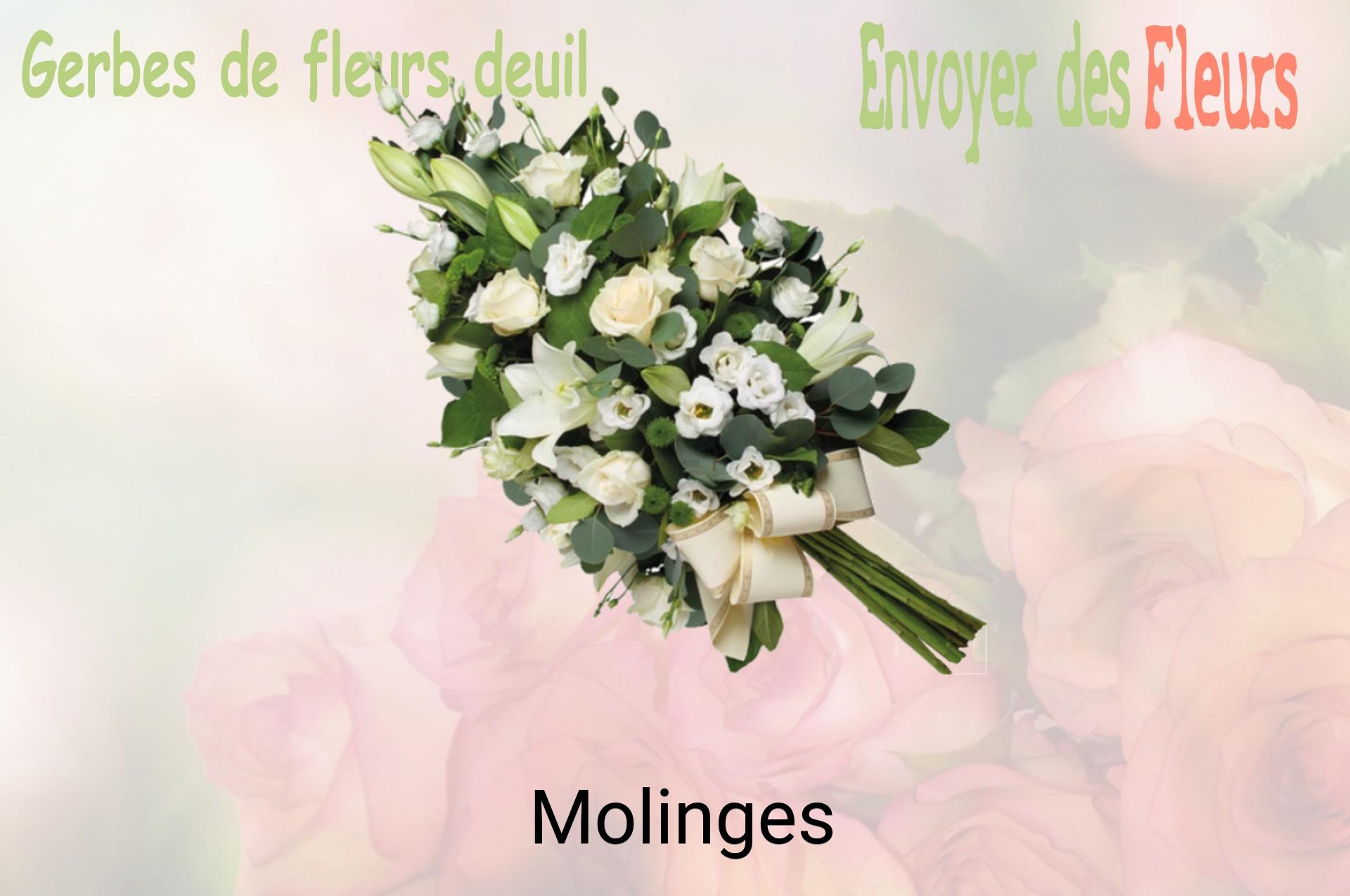 Gerbe de fleurs de deuil livrée à Molinges